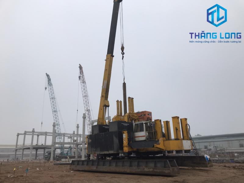 Thăng Long - Cọc Bê Tông Chèm thi công ép cọc nhà máy Terumo